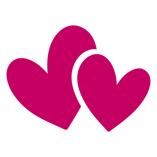 Grafikdesign mit ineinandergreifenden, lebendigen Herzen PNG-Design