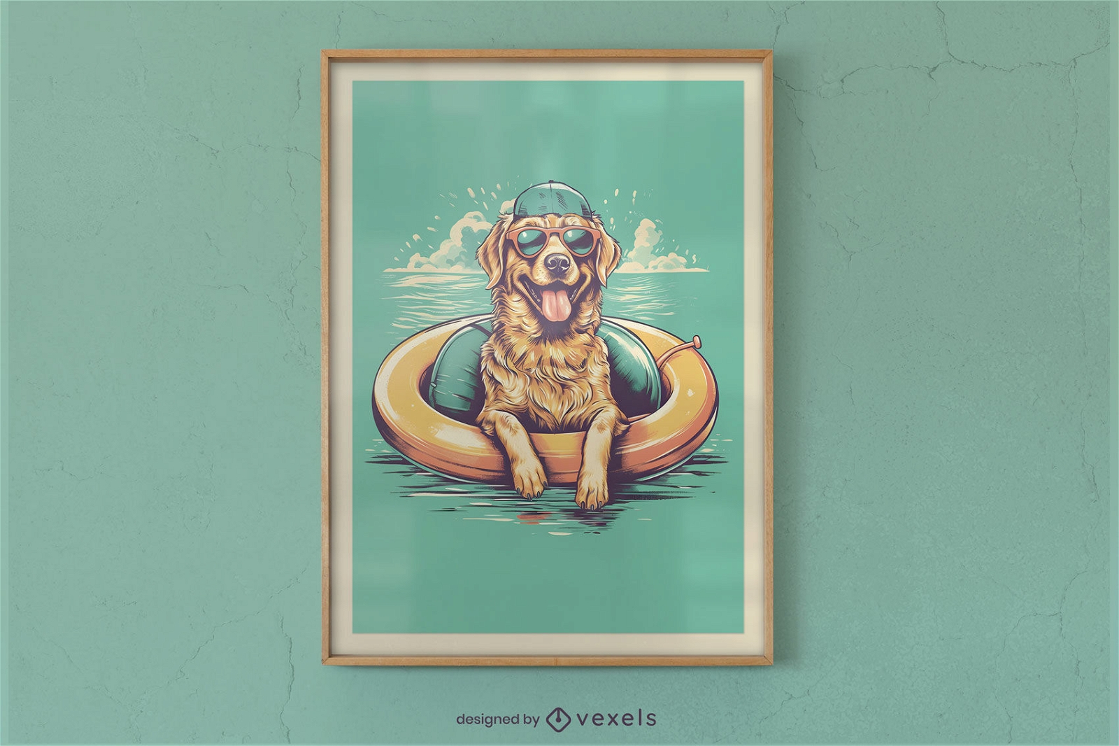 Design eines Hundeschwimmplakats