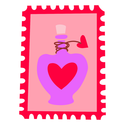 Design de carimbo de poção do amor caprichoso Desenho PNG