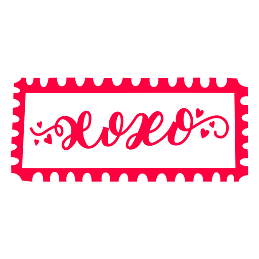 Diseño de sello xoxo divertido Diseño PNG