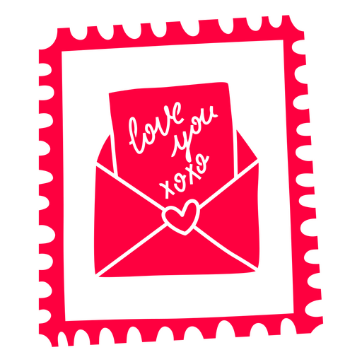 Verspieltes Liebesbrief-Design mit Herz PNG-Design