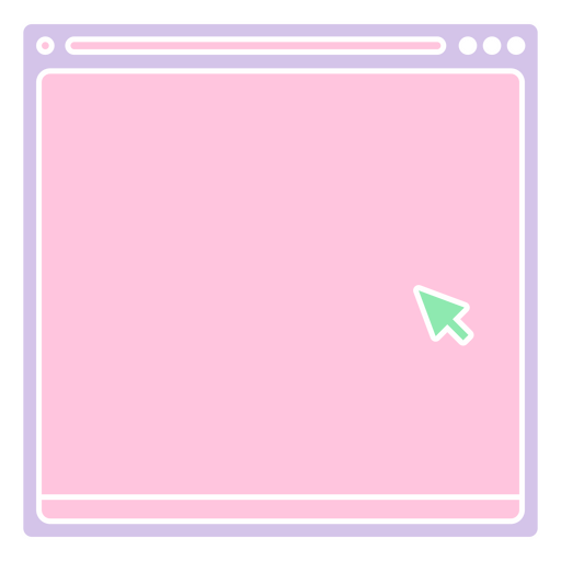 Pantalla de computadora rosa con una flecha verde apuntándola Diseño PNG