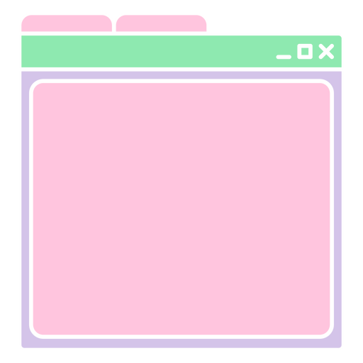 Rosa-grünes Symbol mit dem Wort x darauf PNG-Design