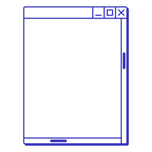 Minimalistischer Umriss eines Computerfensters PNG-Design