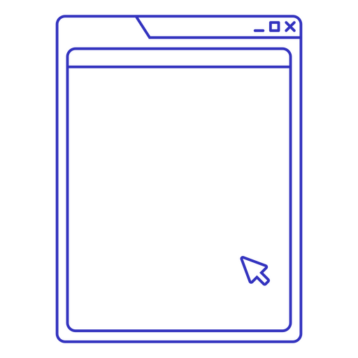 Esboço gráfico do design de uma janela de navegador de computador Desenho PNG