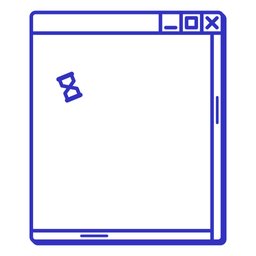 Blaues Symbol eines Webbrowsers PNG-Design