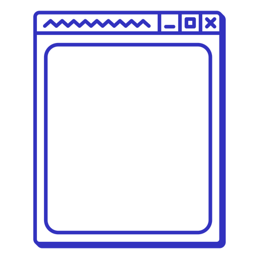 Minimalistisches Webbrowser-Fensterdesign PNG-Design