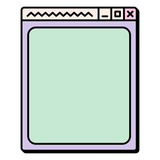 Verspieltes Computerfensterdesign PNG-Design