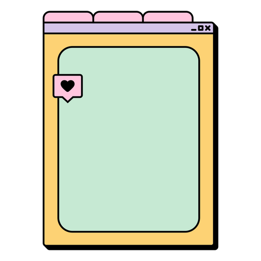 Schachtel mit einem Herz darauf PNG-Design