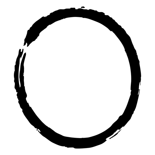 Design artístico de pincelada circular preta Desenho PNG