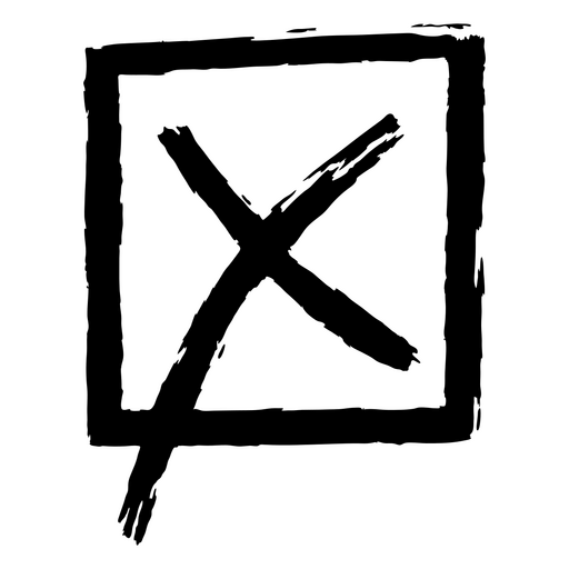 Design de marca de seleção simbólica em negrito Desenho PNG