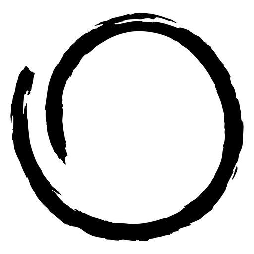 Design minimalista de círculo de tinta preta Desenho PNG