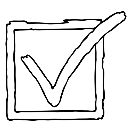 Minimalist checkbox design with checkmark PNG Design
