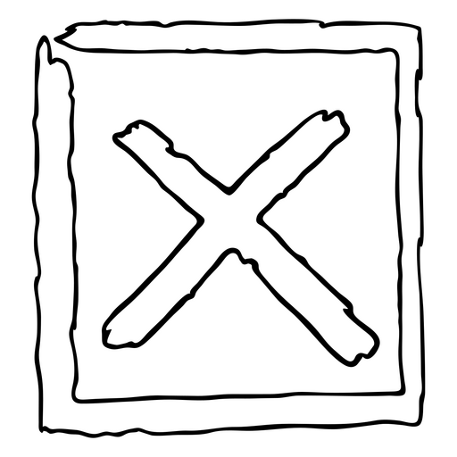 Design minimalista de marca cruzada Desenho PNG