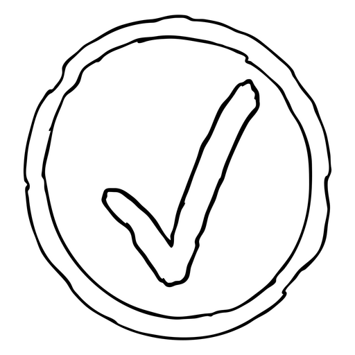 Design minimalista de marca de verificação Desenho PNG