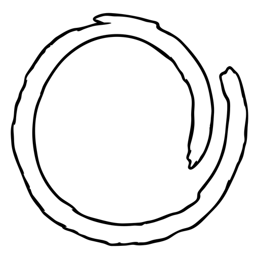 Design circular minimalista com linhas fluidas Desenho PNG