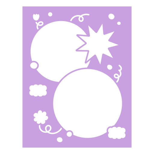 Playful abstract design with decorative elements PNG Design