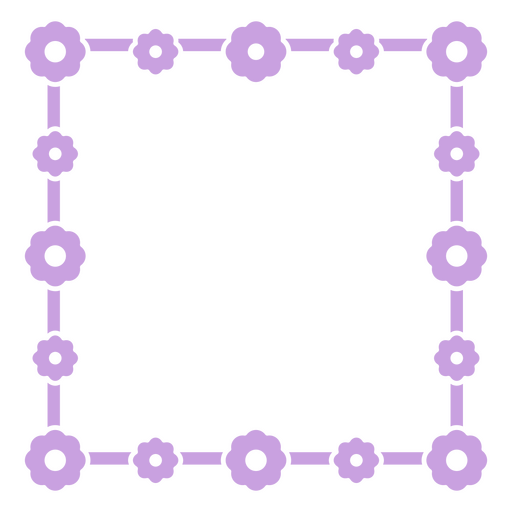 Delicate lavender flower border design PNG Design