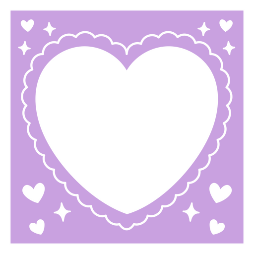 Diseño de corazón caprichoso con acentos divertidos. Diseño PNG