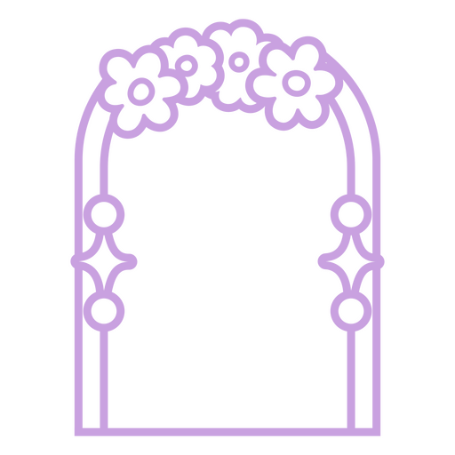 Charmantes florales Bogendesign PNG-Design