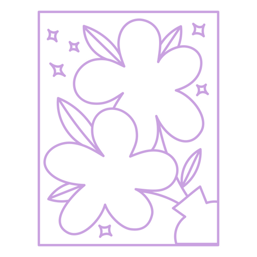 Design floral em tons pastéis suaves com formas abstratas Desenho PNG