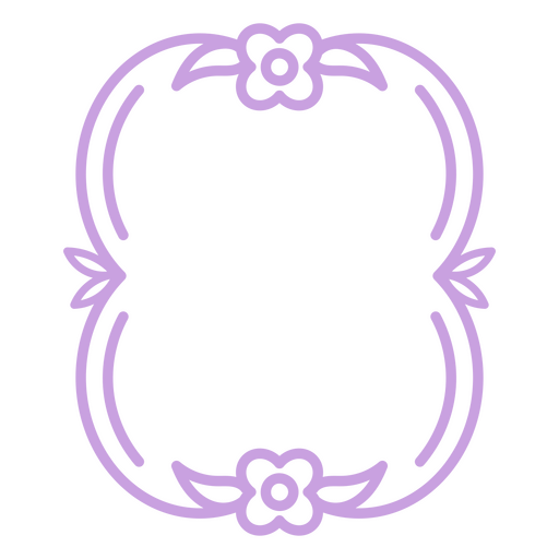 Zartes Vintage-Blumenrand-Design PNG-Design