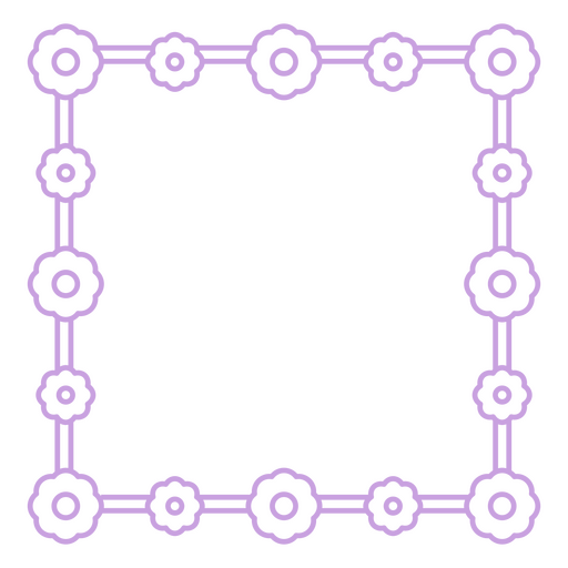 Charmantes pastellfarbenes Blumenbordüren-Design für dekorative Zwecke PNG-Design