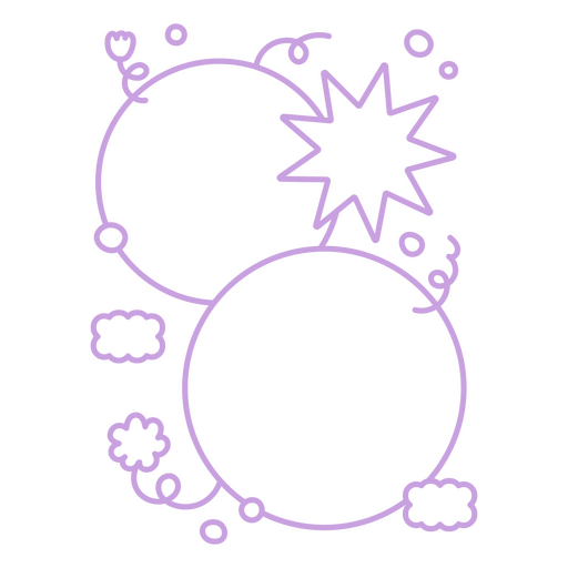Playful abstract shapes design PNG Design