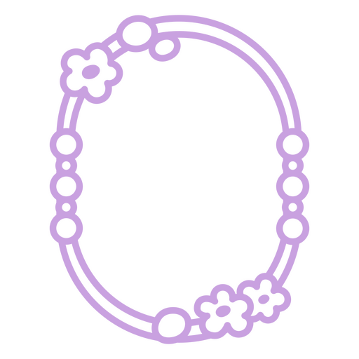 Delicado diseño de pulsera floral. Diseño PNG