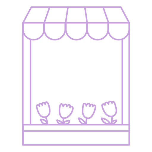 Charming flower stand illustration PNG Design