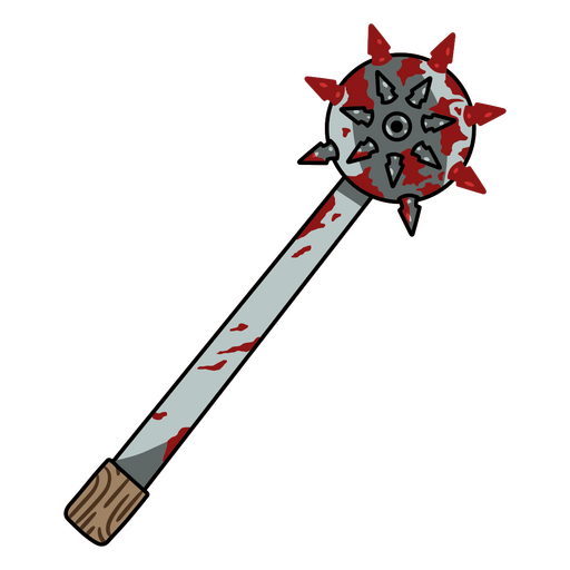 Weapon with a bloody handle on it PNG Design