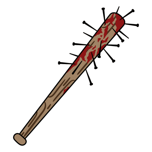 Baseball bat with blood on it PNG Design