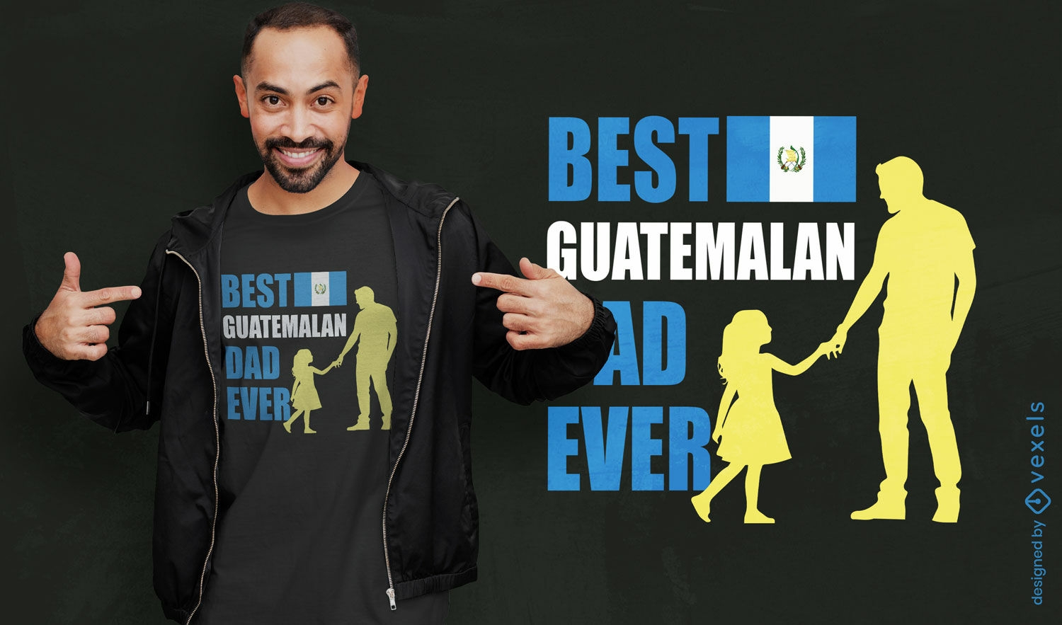 T-Shirt-Design f?r guatemaltekischen Vater