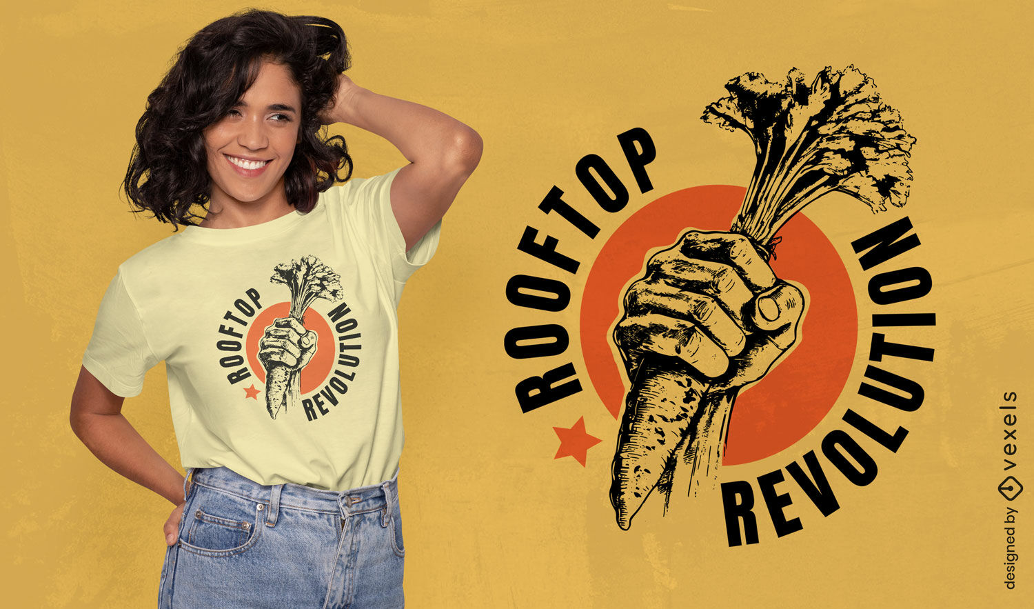 Design de camisetas da revolução da jardinagem urbana