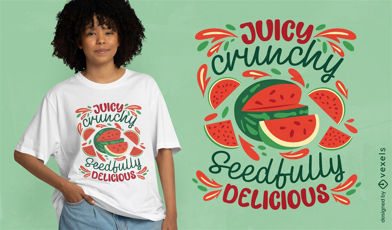 Wassermelonen-Zitat-T-Shirt-Design