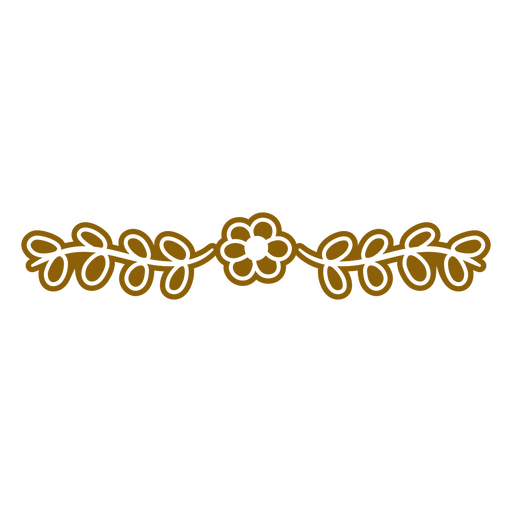 Rustic floral vine border design PNG Design