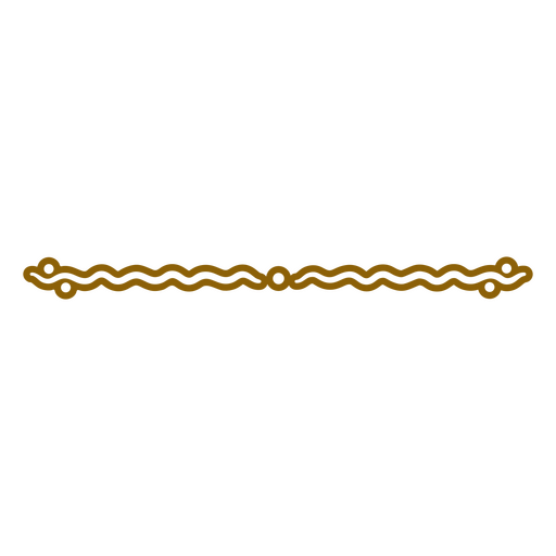 Edles dekoratives Liniendesign in Gold PNG-Design