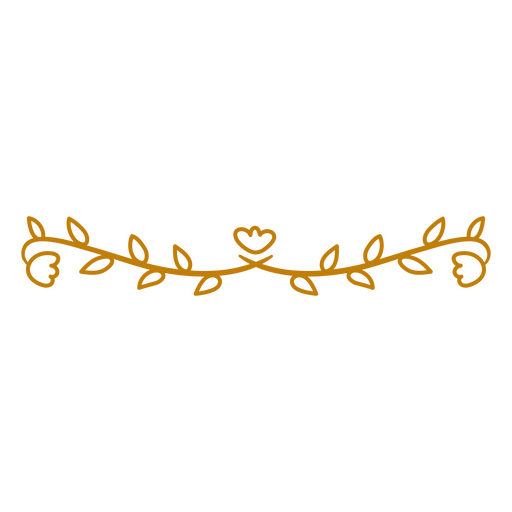 Design elegante de borda de videira floral Desenho PNG