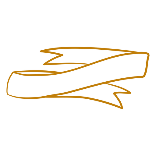 Diseño gráfico elegante de cinta naranja Diseño PNG