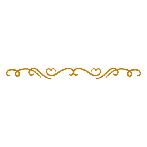 Elegantes, herzförmiges Dekorliniendesign PNG-Design