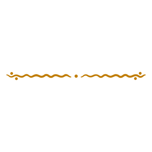 Desenho estilizado de linhas onduladas com pontos decorativos. Desenho PNG