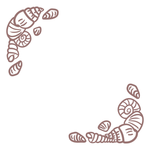 Elegant seashell decorative design PNG Design