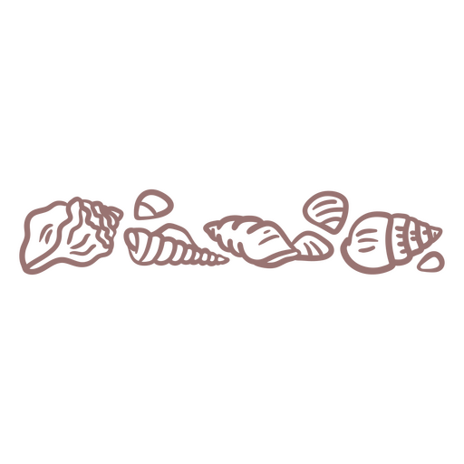 Ilustração elegante de concha marinha Desenho PNG