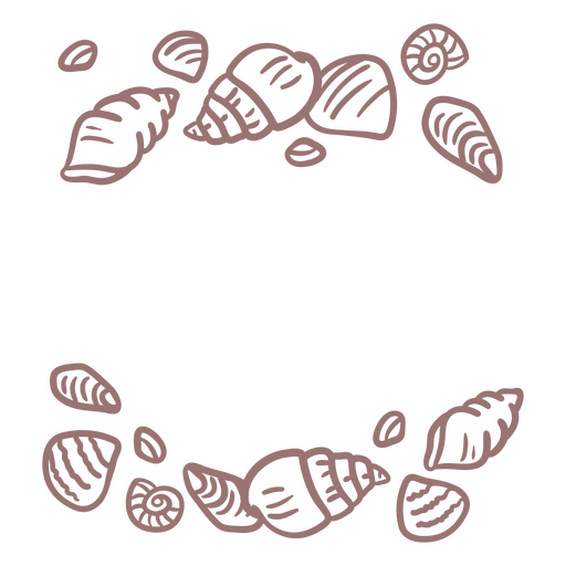 Diseño de ilustración de concha lúdica Diseño PNG