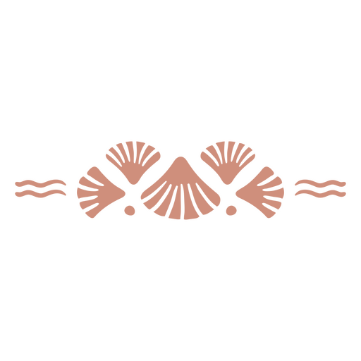 Diseño gráfico de concha marina elegante Diseño PNG