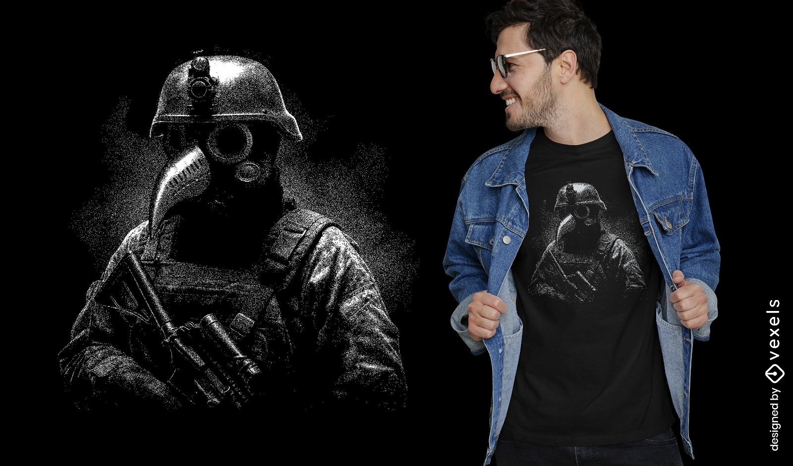 Kampfsoldaten-T-Shirt-Design