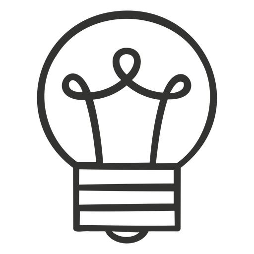 Unique light bulb illustration with a crown design PNG Design