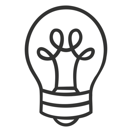 Vintage light bulb line art design PNG Design