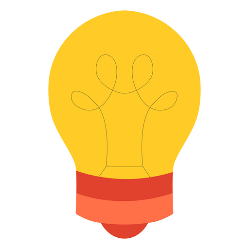 Creative yellow bulb illustration design PNG Design
