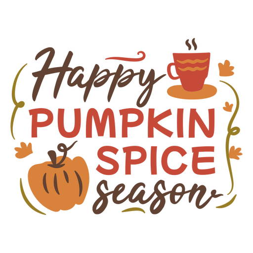 Pumpkin spice season  PNG Design